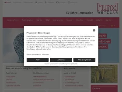 Website von Helmut Hund GmbH