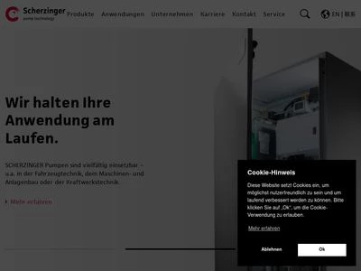 Website von Scherzinger Pumpen GmbH & Co.KG