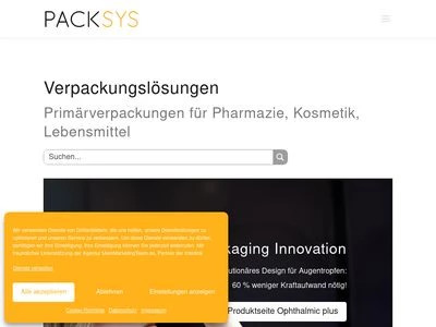 Website von PACKSYS GmbH