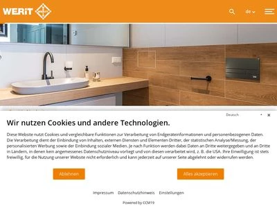 Website von WERIT Kunststoffwerke W. Schneider GmbH & Co.KG