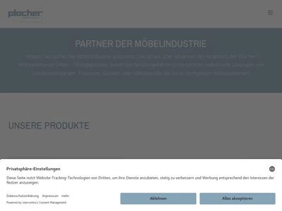 Website von Plocher Möbelelemente GmbH