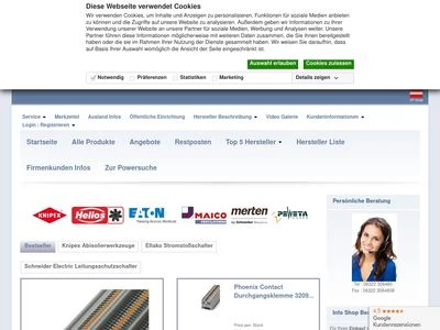 Website von ENS Elektronetshop Handel & Vertriebsservice GmbH
