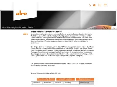 Website von ALRE-IT Regeltechnik GmbH