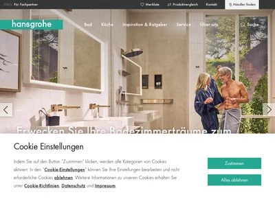 Website von Hansgrohe Deutschland Vertriebs GmbH