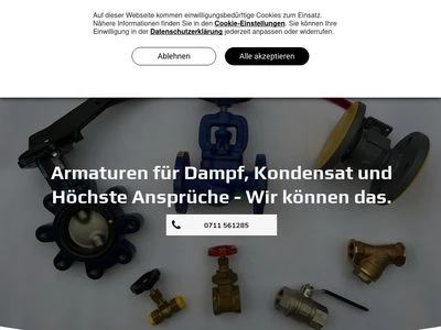 Website von ATRO Armaturen Trost GmbH
