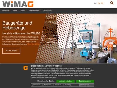 Website von WIMAG GmbH