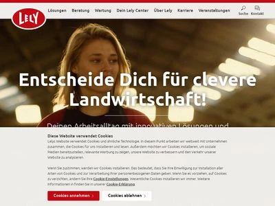 Website von Lely Holding S.a r.l.