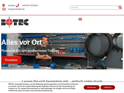 Website von Botec Hupetz GmbH