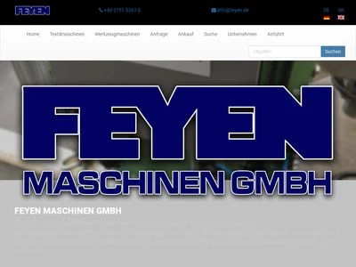 Website von Feyen Maschinen GmbH