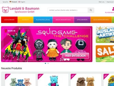 Website von Landahl & Baumann Spielwaren GmbH