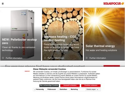 Website von SOLARFOCUS GmbH