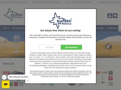 Website von SUNTEC WELLNESS GmbH