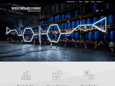 Website von Bodo Möller Chemie GmbH