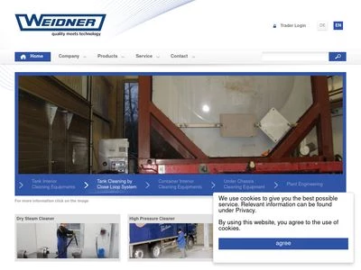Website von WEIDNER Reinigungssysteme GmbH