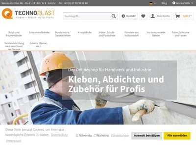 Website von Technoplast GmbH