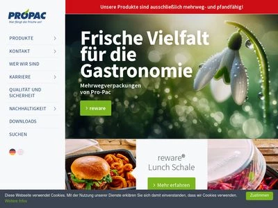 Website von Pro-Pac Ostendorf Plastic Thermoformfolien und Verpackungen GmbH & Co. KG