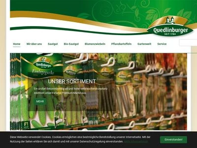Website von Vertriebsgesellschaft Quedlinburger Saatgut mbH
