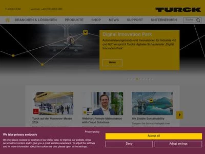 Website von Hans Turck GmbH & Co. KG