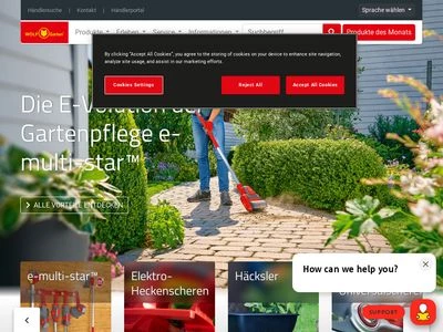 Website von Stanley Black & Decker Outdoor GmbH - WOLF-Garten