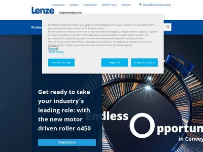 Website von Lenze SE
