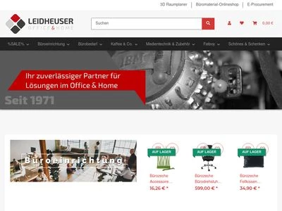 Website von Bürostudio Leidheuser GmbH