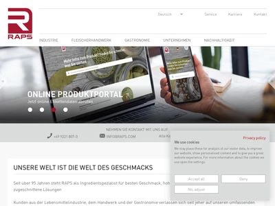 Website von RAPS GmbH & Co. KG