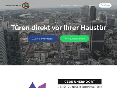Website von GEDE Türenwerk GmbH & Co.KG