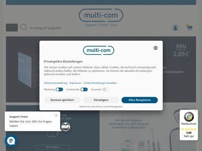Website von  multi-com GmbH & Co. KG
