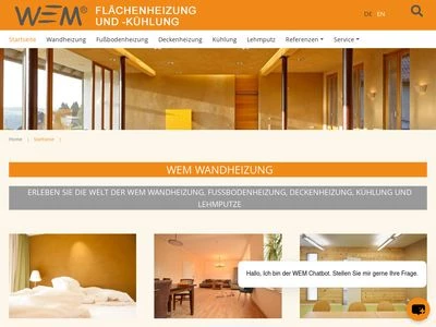 Website von WEM GmbH