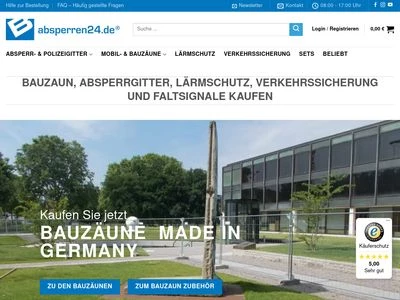 Website von absperren24.de - BECKS Absperrtechnik GmbH