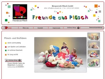 Website von Morgenroth Plüsch GmbH