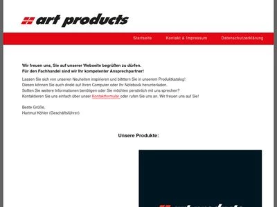 Website von HONSELL art products GmbH