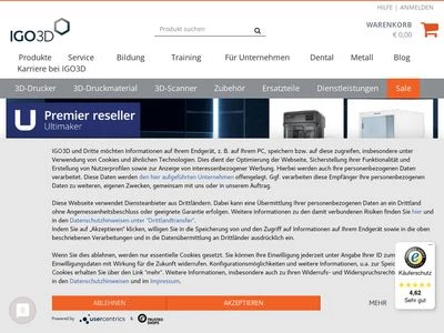 Website von iGo3D GmbH