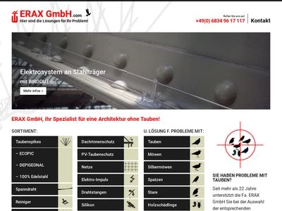 Website von ERAX GmbH