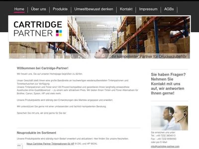 Website von Cartridge Partner Gmbh