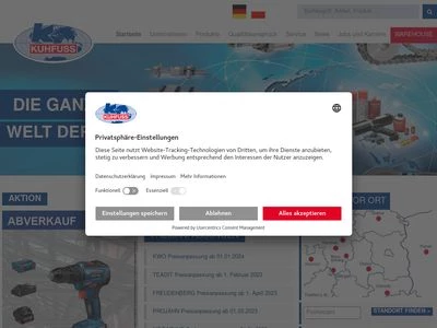 Website von August Kuhfuss Nachf. Ohlendorf GmbH
