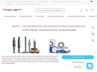 Website von HADI GmbH Industrievertretungen