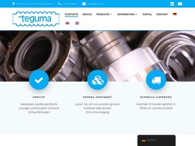 Website von Teguma GmbH