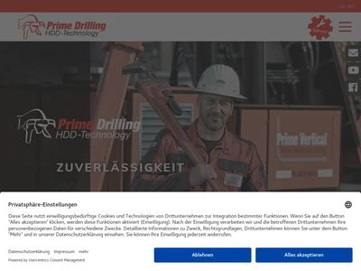 Website von PRIME DRILLING GmbH
