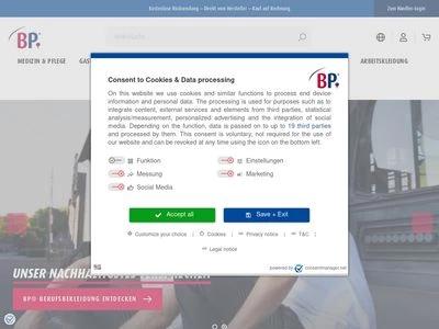 Website von Bierbaum-Proenen GmbH & Co KG