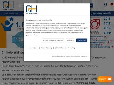 Website von GH Baubeschläge GmbH