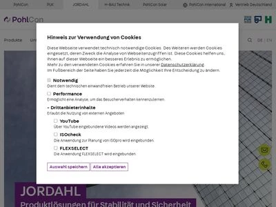 Website von JORDAHL GmbH