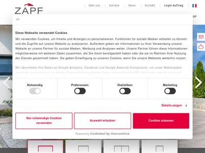 Website von ZAPF GmbH