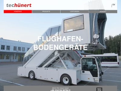 Website von TEC Hünert GmbH