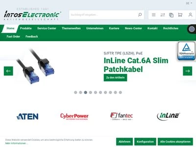 Website von INTOS ELECTRONIC AG