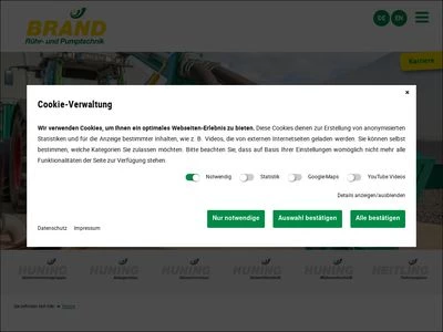 Website von Brand Rühr- und Pumptechnik GmbH