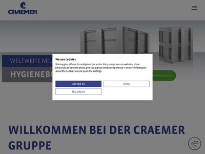 Website von Craemer GmbH