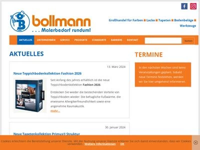 Website von Otto Bollmann GmbH & Co. KG