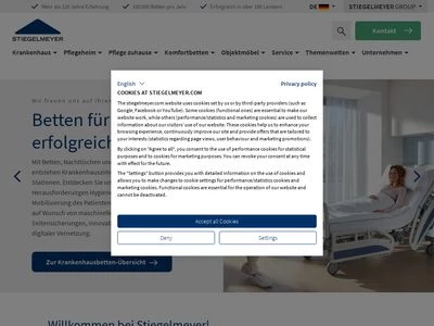 Website von Stiegelmeyer GmbH & Co. KG