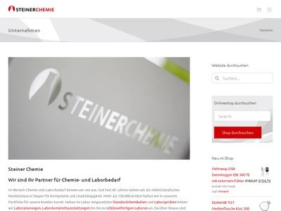 Website von Steiner GmbH Chemie u. Labortechnik